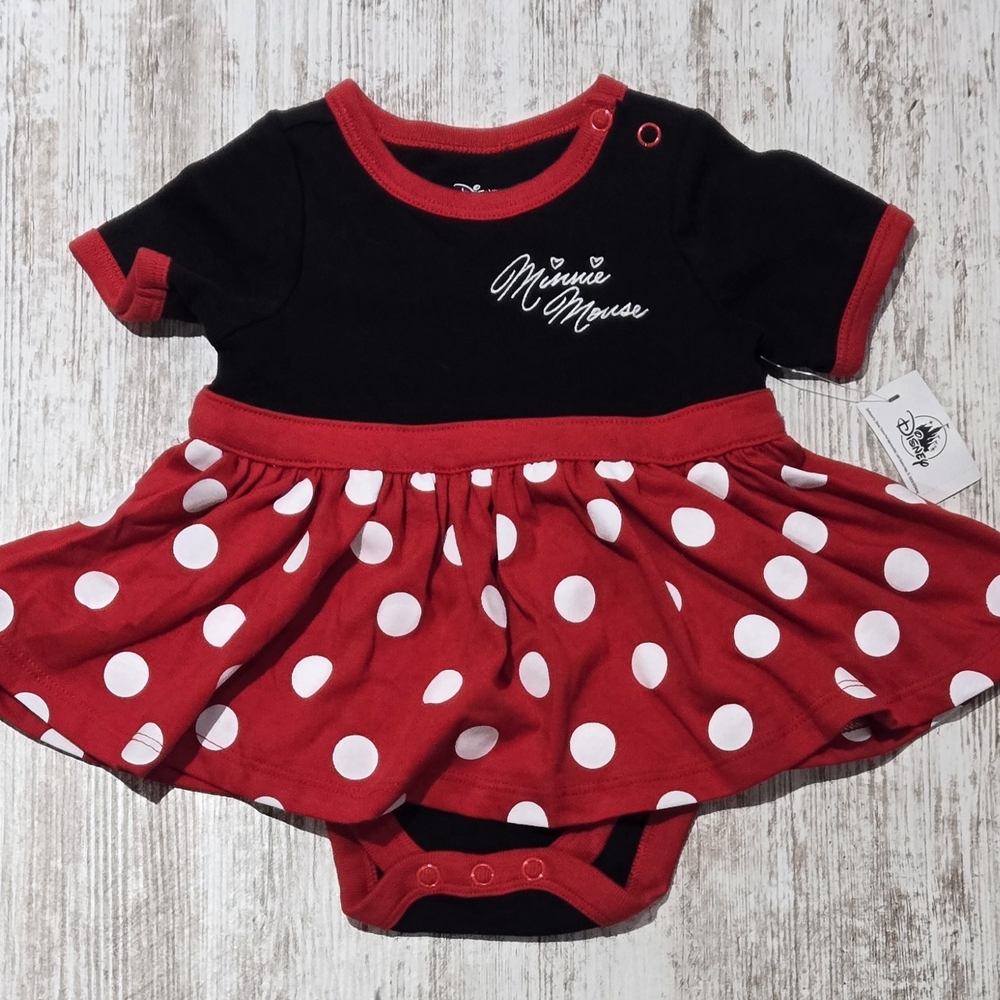 Disney Baby Minnie Mouse Red and Black Outfit